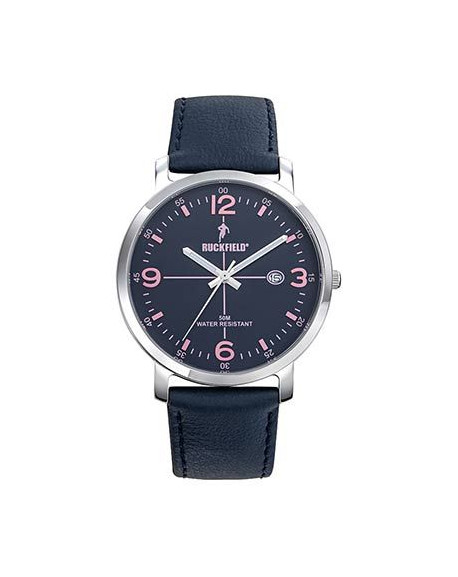 Ruckfield Montre Homme Acier Cuir Noir 685209