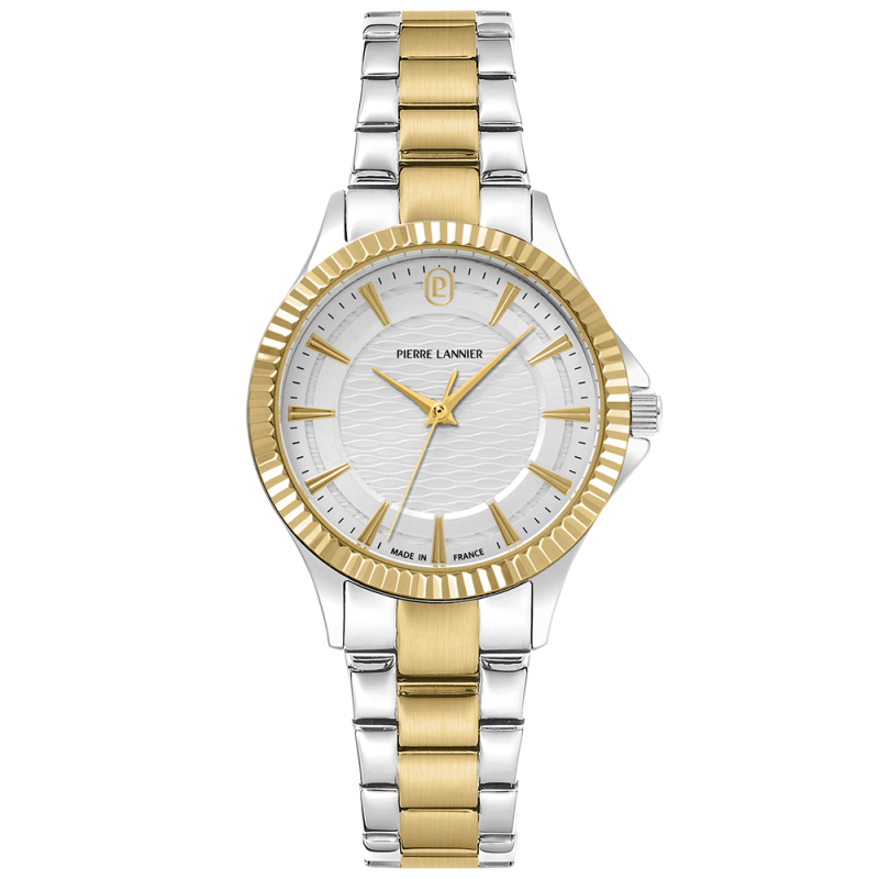 Pierre Lannier Metropolitain Montre Femme Acier Bicolore 018Q721 Pierre Lannier Metropolitain Montre Femme Acier Bicolore 018Q721