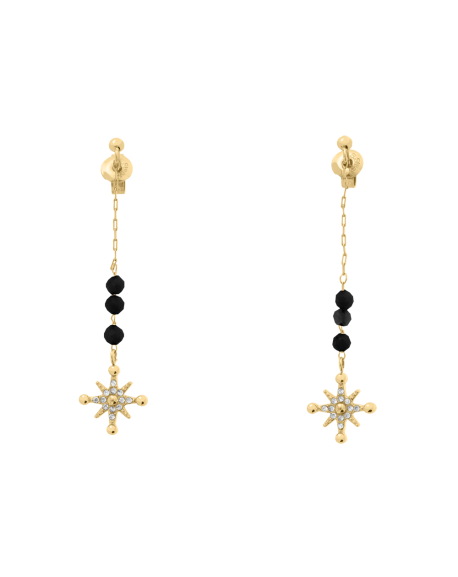 Pierre Lannier Boucles D'Oreilles Acier Doré BJ22A6231