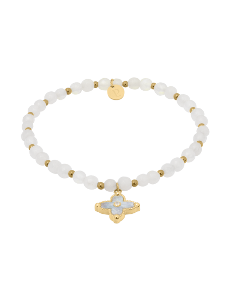 Pierre Lannier Bracelet Acier Doré Nacre Blanche BJ23A1211