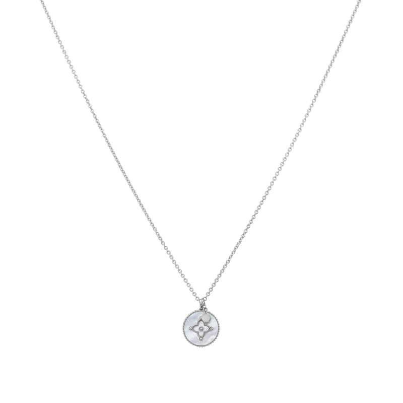 Pierre Lannier Collier Acier Nacre Blanche BJ24A0111 Pierre Lannier Collier Acier Nacre Blanche BJ24A0111