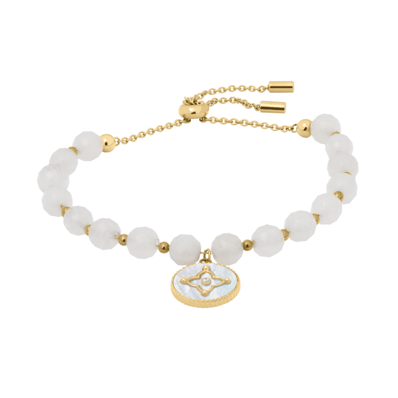 Pierre Lannier Bracelet Acier Doré Nacre Blanche BJ24A5211 Pierre Lannier Bracelet Acier Doré Nacre Blanche BJ24A5211