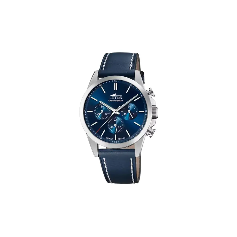 Lotus Montre Homme Chronographe Acier Cuir Bleu18990/2 Lotus Montre Homme Chronographe Acier Cuir Bleu18990/2