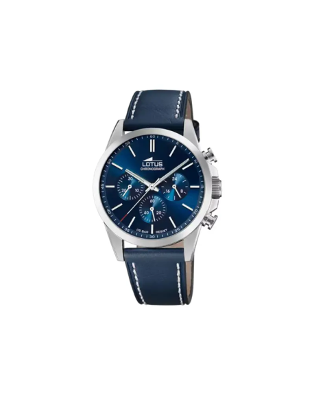 Lotus Montre Homme Chronographe Acier Cuir Bleu18990/2