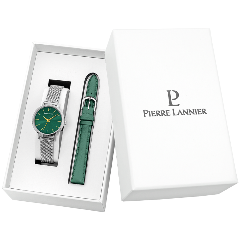 Pierre Lannier Coffret Chouquette Montre Femme Acier Milanais 170G671 Pierre Lannier Coffret Chouquette Montre Femme Acier Milanais 170G671