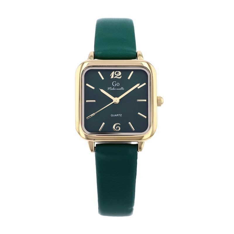 Go Girl Montre Femme Acier Doré Cuir Vert 699618 Go Girl Montre Femme Acier Doré Cuir Vert 699618