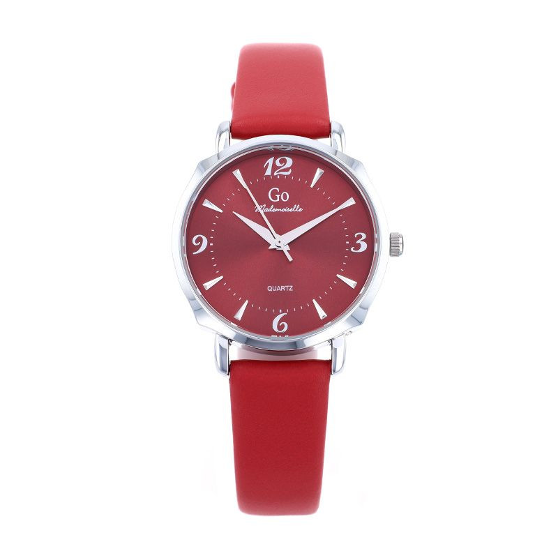 Go Girl Montre Femme Acier Cuir Rouge 699623 Go Girl Montre Femme Acier Cuir Rouge 699623
