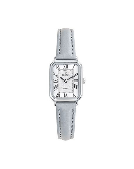 Certus Montre Femme Acier Cuir Gris 644560