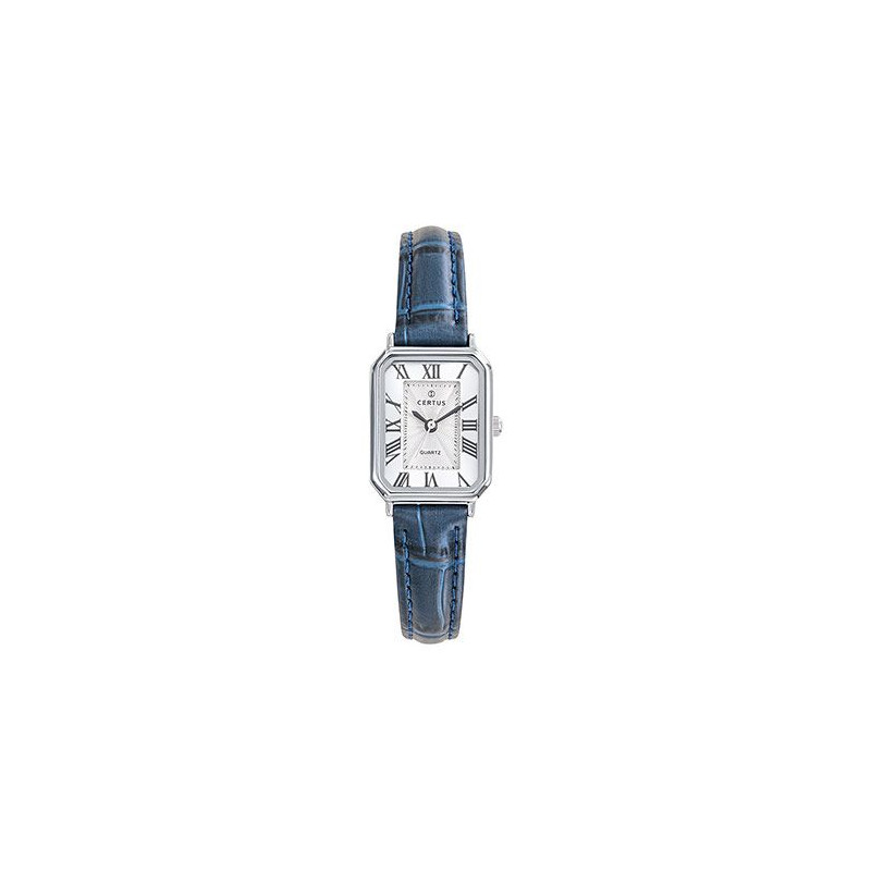 Certus Montre Femme Acier Cuir Bleu 644561 Certus Montre Femme Acier Cuir Bleu 644561