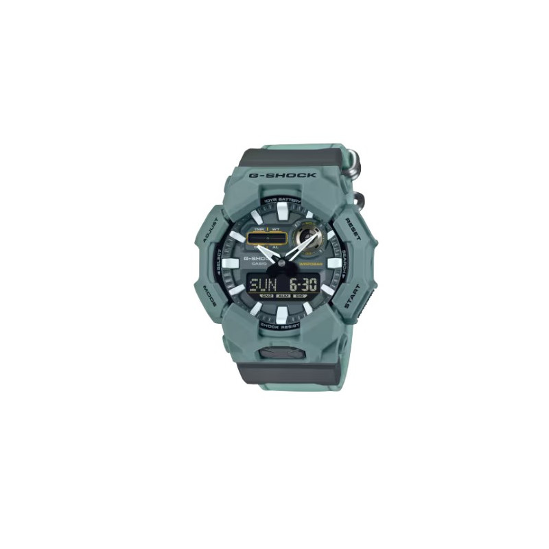 Casio G-Shock Montre Homme Résine Verte Tissu Vert GA-010CE-2AER Casio G-Shock Montre Homme Résine Verte Tissu Vert GA-010CE-2AER