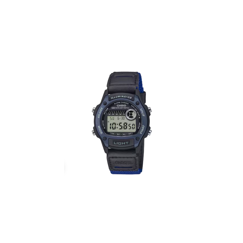 Casio Montre Homme Résine Bleue Cuir Et Tissu Bleu W-220HF-2AVEF Casio Montre Homme Résine Bleue Cuir Et Tissu Bleu W-220HF-2AVEF