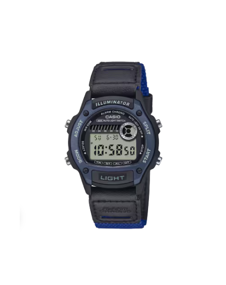 Casio Montre Homme Résine Bleue Cuir Et Tissu Bleu W-220HF-2AVEF