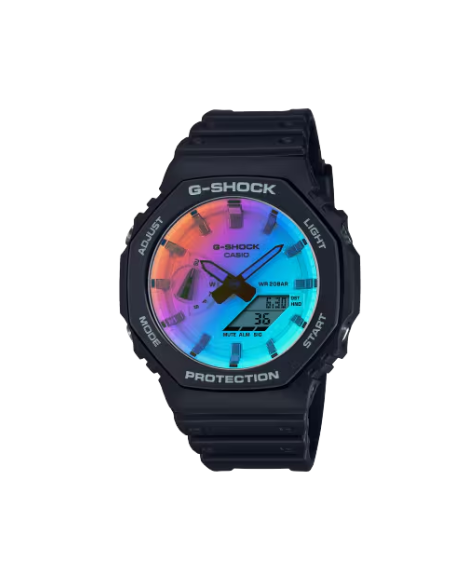Casio G-Shock Montre Mixte Résine Noire GA-2100SR-1AER