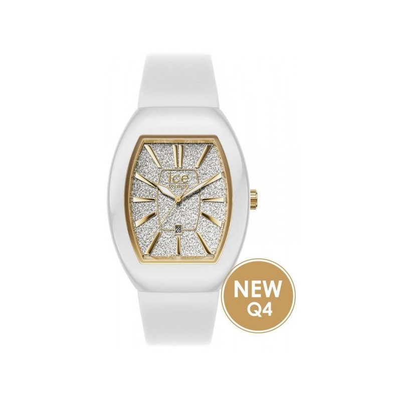 Ice Watch Boliday Dome White Glitter Gold Montre Femme Small 024033 Ice Watch Boliday Dome White Glitter Gold Montre Femme Small 024033