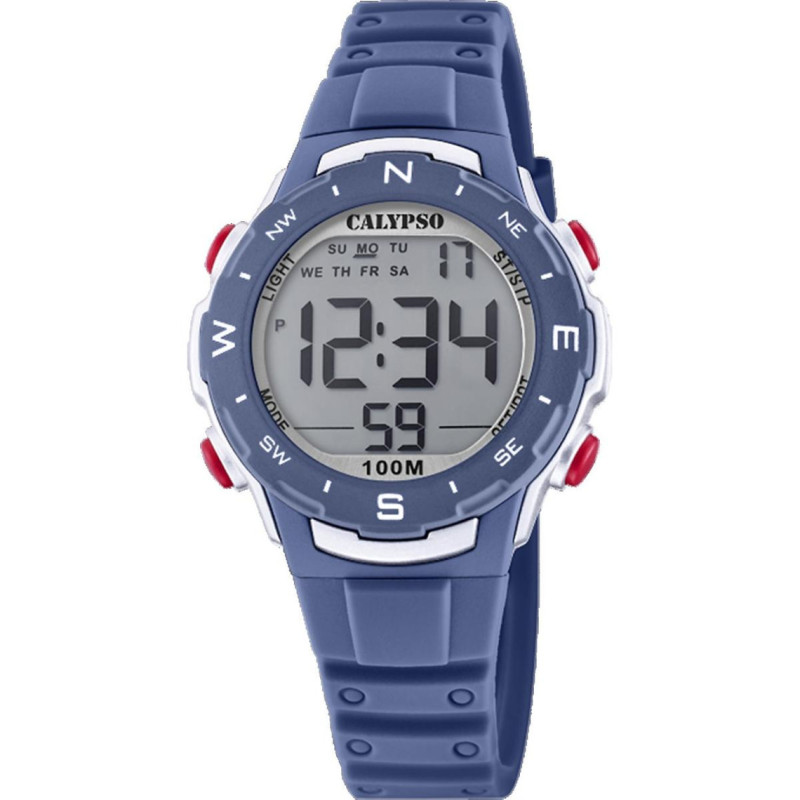 Calypso Montre Junior Digital Chrono Résine Bleu K5801/5 Calypso Montre Junior Digital Chrono Résine Bleu K5801/5