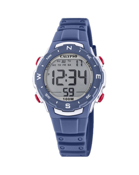 Calypso Montre Junior Digital Chrono Résine Bleu K5801/5