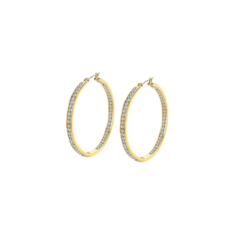 Lotus Style Boucles D'Oreilles Femme Acier Doré Et Strass LS2356-4/2 Lotus Style Boucles D'Oreilles Femme Acier Doré Et Strass LS2356-4/2