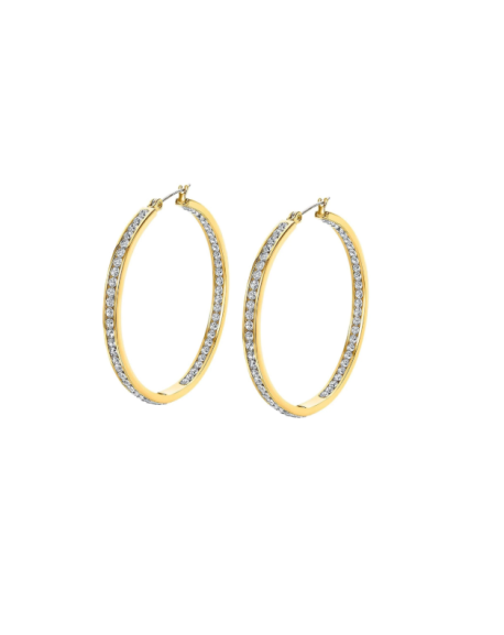 Lotus Style Boucles D'Oreilles Femme Acier Doré Et Strass LS2356-4/2