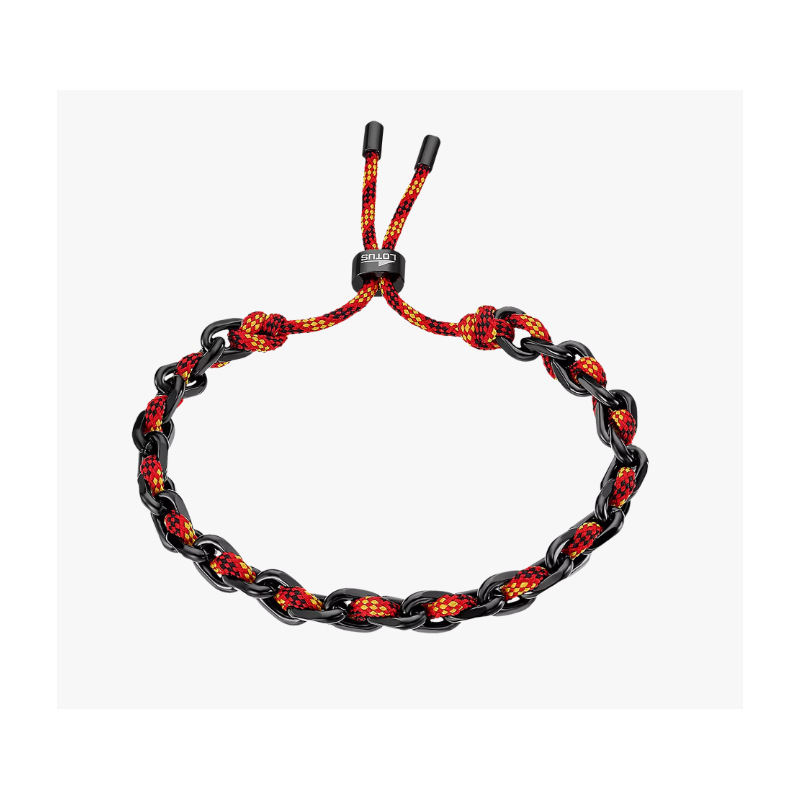 Lotus Style Bracelet Femme Acier Noir Et Cordon Orange Et Rouge LS2376-2/4 Lotus Style Bracelet Femme Acier Noir Et Cordon Orange Et Rouge LS2376-2/4