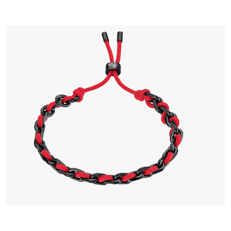 Lotus Style Bracelet Femme Acier Noir Et Cordon Rouge LS2376-2/6 Lotus Style Bracelet Femme Acier Noir Et Cordon Rouge LS2376-2/6