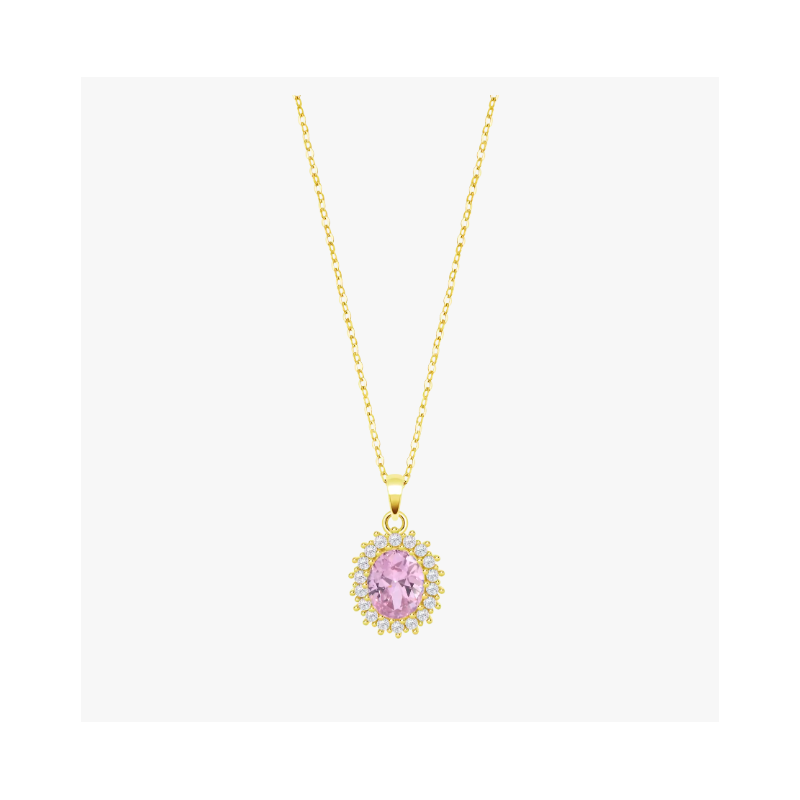 Lotus Silver Collier Femme Argent Doré Et Pendentif Pierre Rose LP3459-1/8 Lotus Silver Collier Femme Argent Doré Et Pendentif Pierre Rose LP3459-1/8