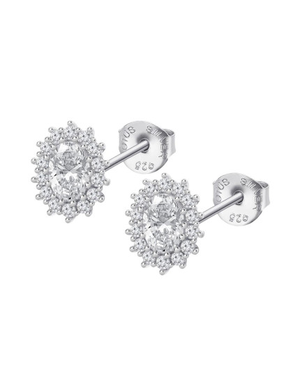 Lotus Silver Boucles D'Oreilles Femme Argent Et Oxyde Blanc LP3459-4/2