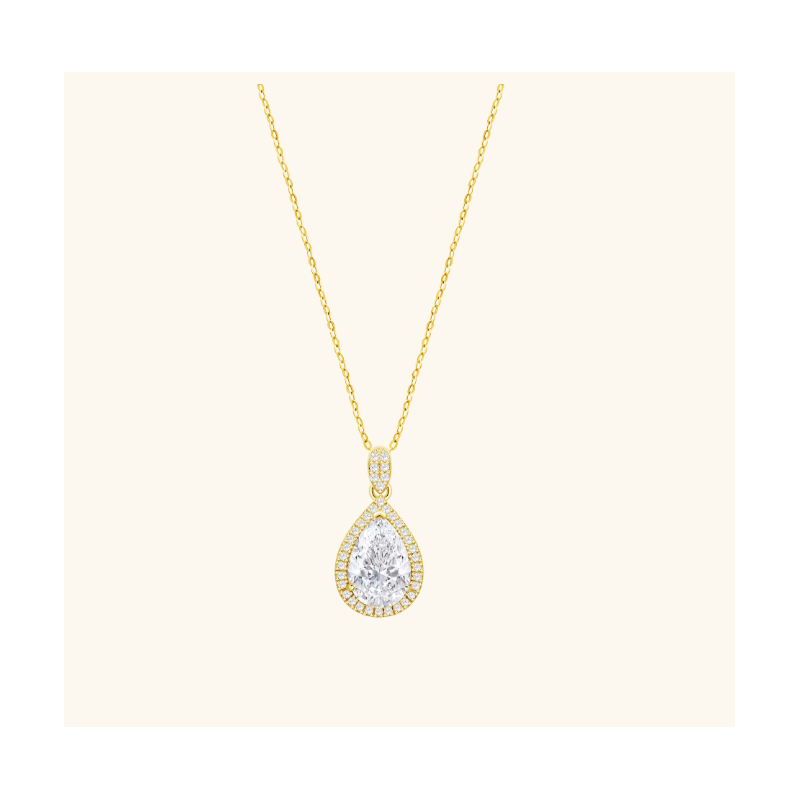 Lotus Silver Collier Femme Argent Doré Et Pendentif Pierre Blanche LP3789-1/4 Lotus Silver Collier Femme Argent Doré Et Pendentif Pierre Blanche LP3789-1/4