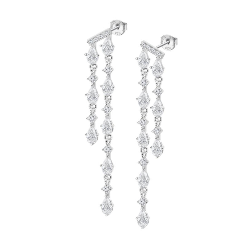 Lotus Silver Boucle D'Oreille Femme Argent Pendante Et Strass LP3802-4/1 Lotus Silver Boucle D'Oreille Femme Argent Pendante Et Strass LP3802-4/1