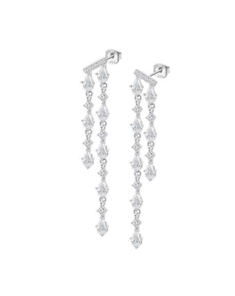 Lotus Silver Boucle D'Oreille Femme Argent Pendante Et Strass LP3802-4/1