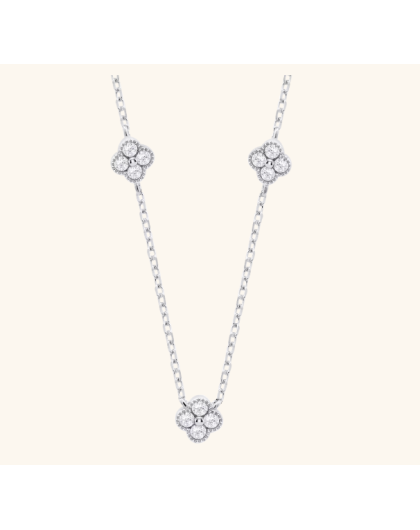Lotus Silver Collier Femme Argent Trèfles Oxydes LP3889-1/2