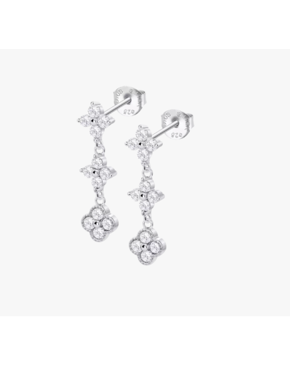 Lotus Silver Boucle D'Oreille Femme Argent Pendante Et Strass LP3889-4/1