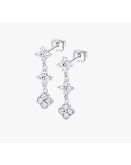 Lotus Silver Boucle D'Oreille Femme Argent Pendante Et Strass LP3889-4/1