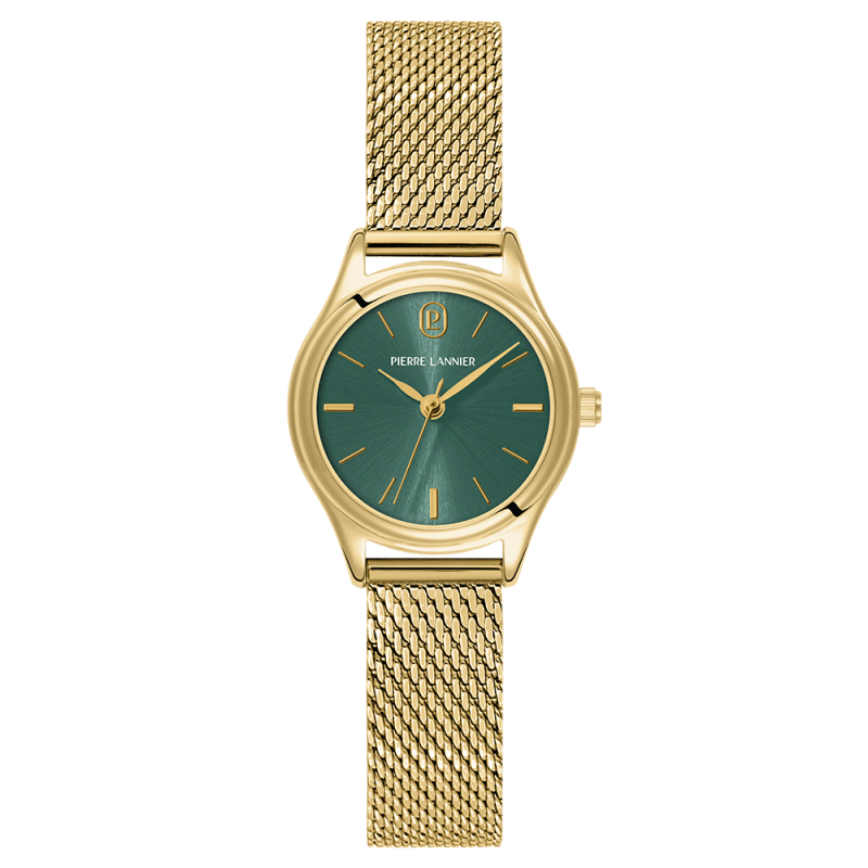 Pierre Lannier PYA Montre Femme Acier Doré Milanais 021K572 Pierre Lannier PYA Montre Femme Acier Doré Milanais 021K572