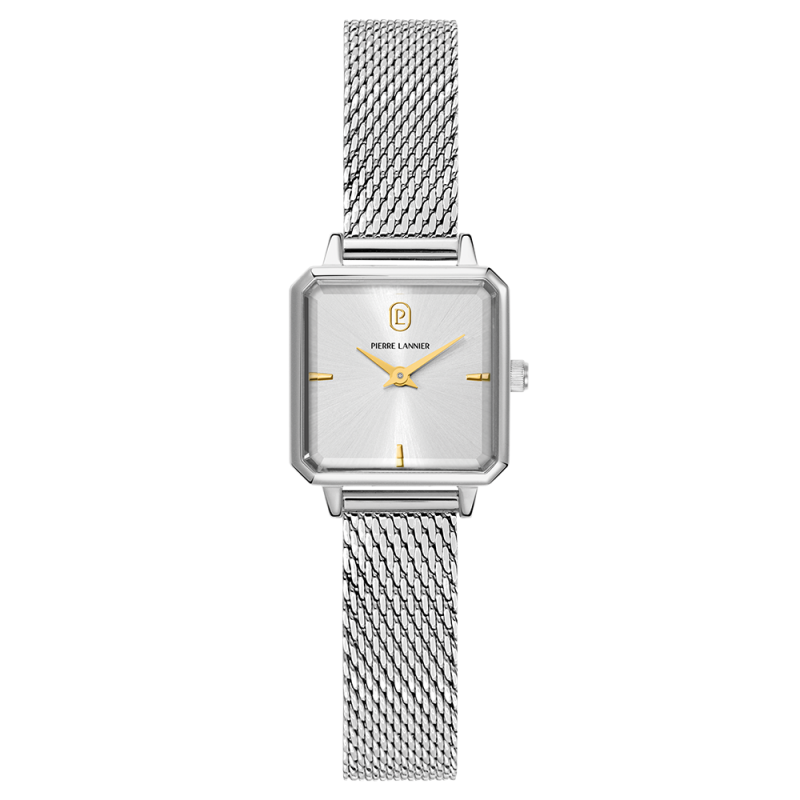 Pierre Lannier Leonor Montre Femme Acier Milanais 071H621 Pierre Lannier Leonor Montre Femme Acier Milanais 071H621