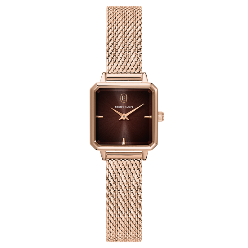 Pierre Lannier Leonor Montre Femme Doré Rose Milanais 072J788 Pierre Lannier Leonor Montre Femme Doré Rose Milanais 072J788