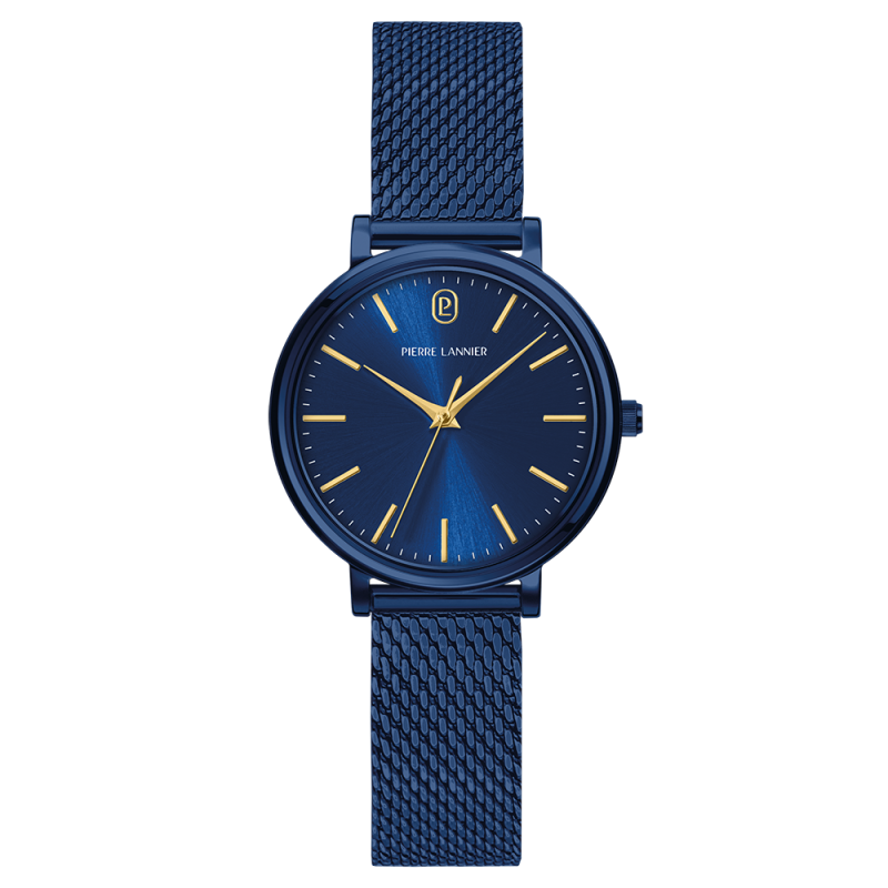 Pierre Lannier Essential Montre Femme Acier Milanais Bleu 088G869 Pierre Lannier Essential Montre Femme Acier Milanais Bleu 088G869