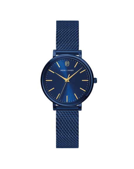 Pierre Lannier Essential Montre Femme Acier Milanais Bleu 088G869