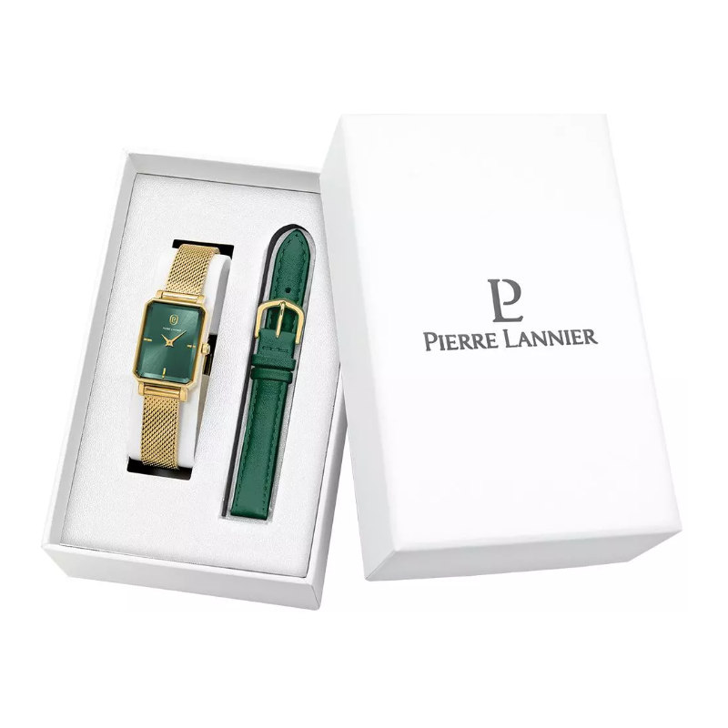 Coffret Pierre Lannier Ariane Montre Femme Acier Doré 172F572 Coffret Pierre Lannier Ariane Montre Femme Acier Doré 172F572