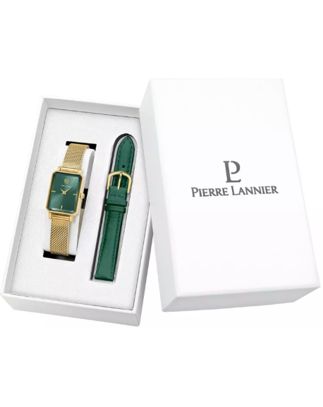 Coffret Pierre Lannier Ariane Montre Femme Acier Doré 172F572
