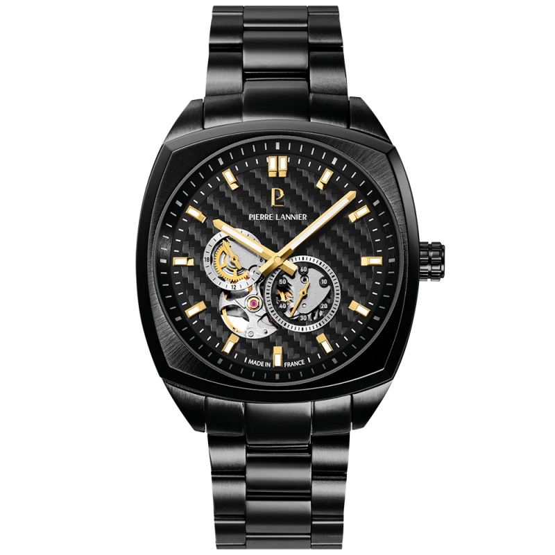 Pierre Lannier Arcadius Homme Automatique Acier Noir 329G439 Pierre Lannier Arcadius Homme Automatique Acier Noir 329G439