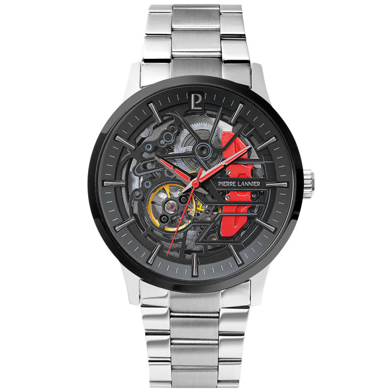 Pierre Lannier Paddock Homme Automatique Acier 343B151 Pierre Lannier Paddock Homme Automatique Acier 343B151