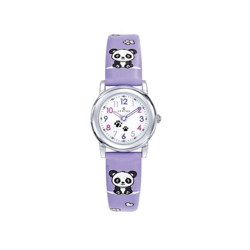 Certus Montre Enfant Cuir Violet Pandas 647717