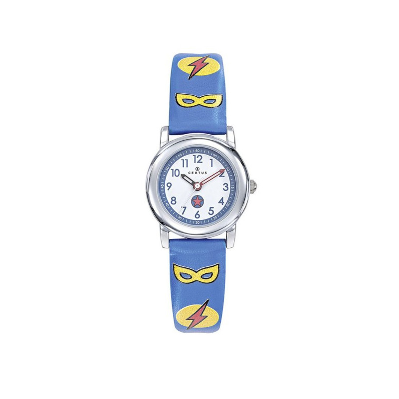 Certus Montre Enfant Cuir Bleu Super Héros 647720