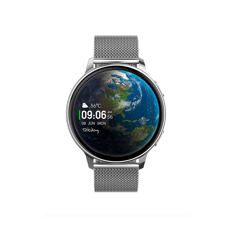 Tekday Montre Connectée Mixte Acier Argenté Milanais 656537