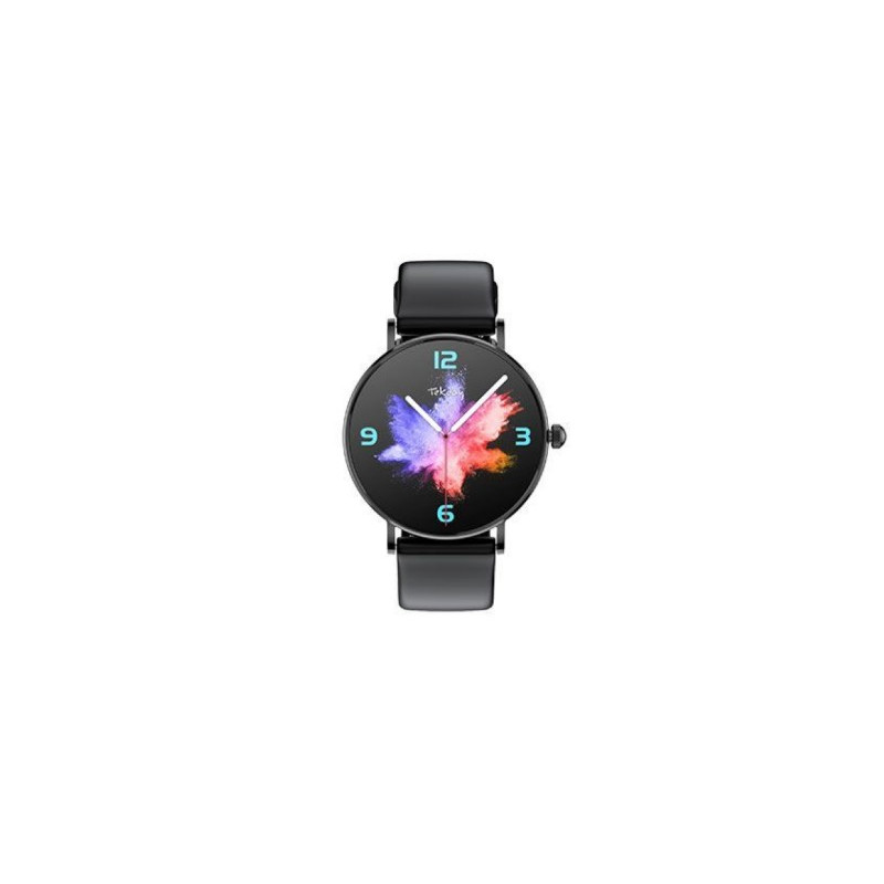 Tekday Montre Connectée Acier Silicone Noir 656567