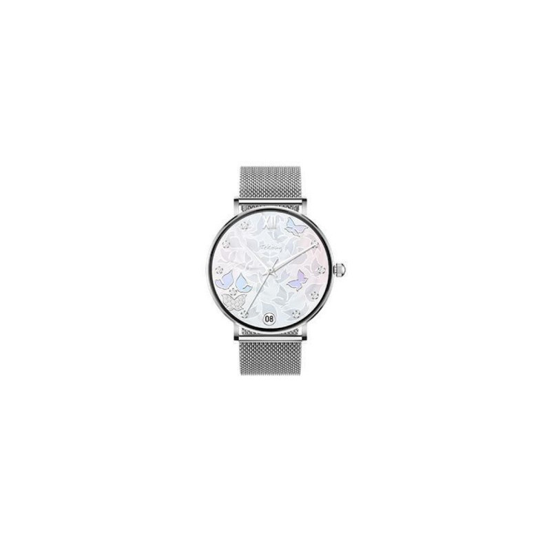 Tekday Montre Connectée Acier Gris Milanais 656569