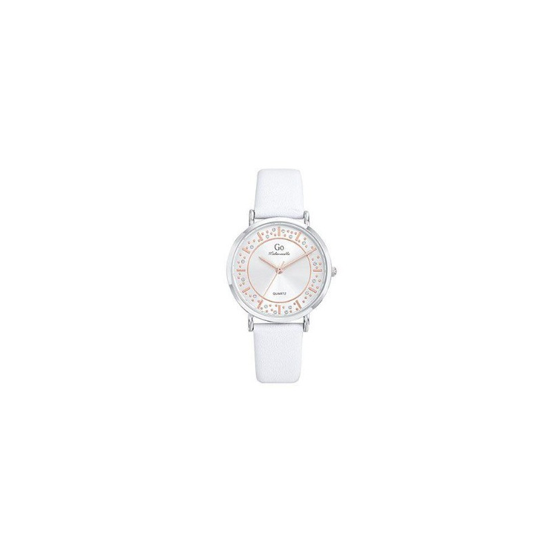 copy of Go Girl Montre Femme Acier Doré Cuir Blanc 699524
