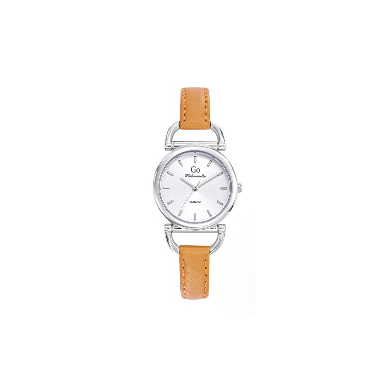 Go Girl Montre Femme Acier Cuir Orange 699626
