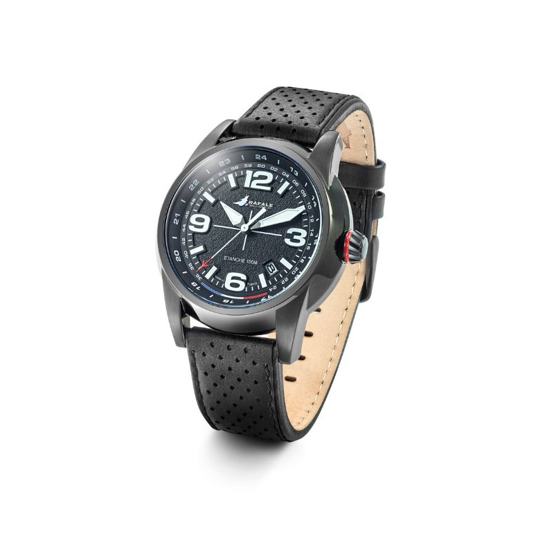 Rafale RSD Montre Homme Acier Cuir Noir 666022