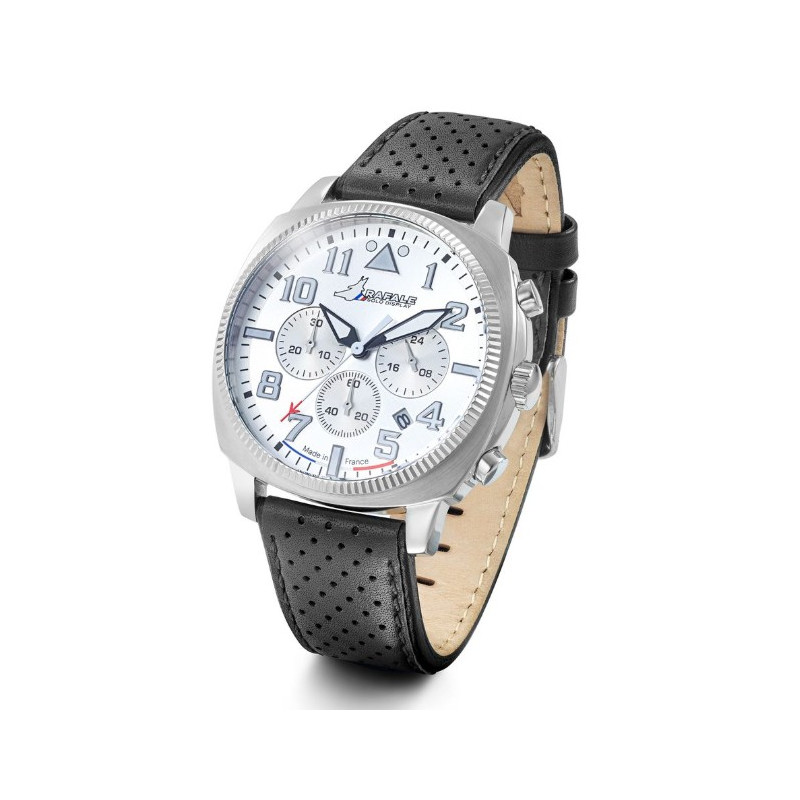 Rafale Coach Montre Homme Acier Cuir Noir 666024